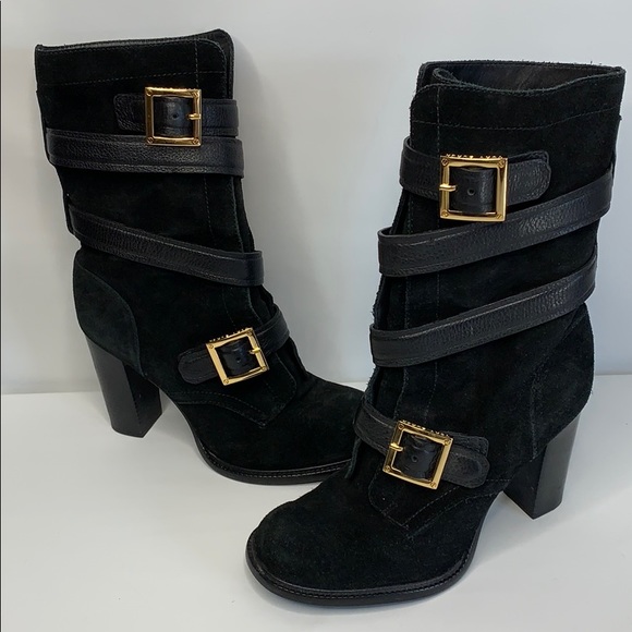 Tory Burch Shoes - Tory Burch Suede Leather Black Hills Boots